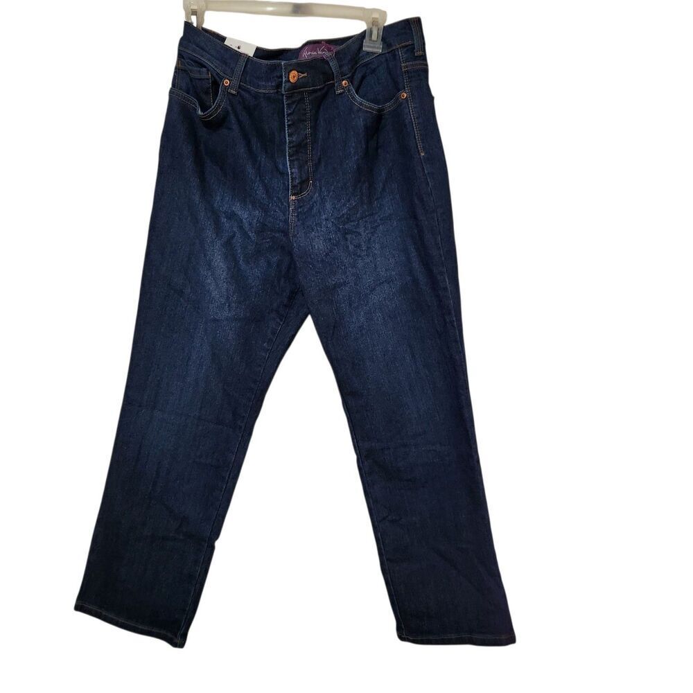 Gloria Vanderbilt Jeans Size 14 Petite Blue Classic Rise Tapered Leg Stretch.